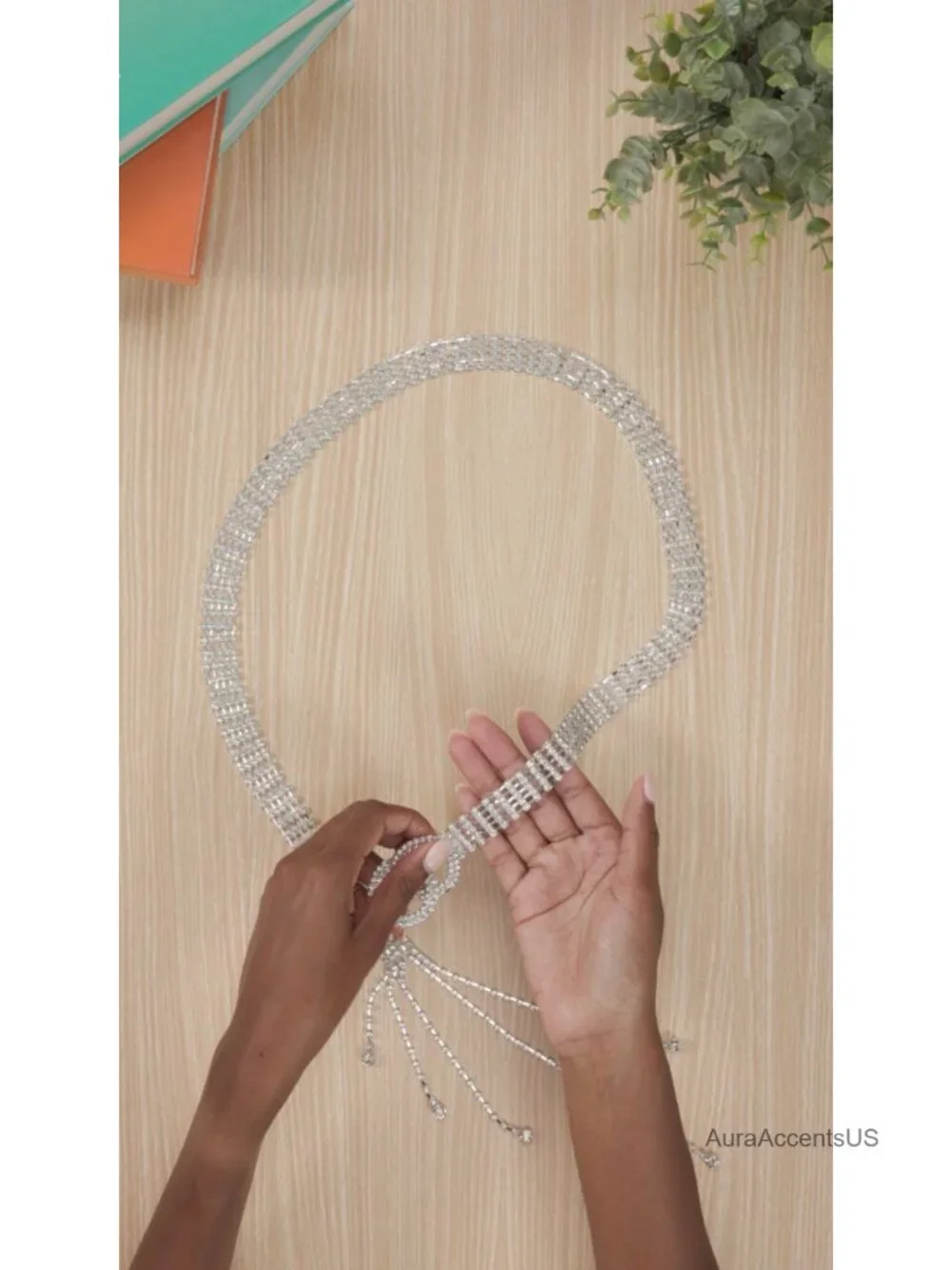 Rhinestone Chain Belt Crystal Waist Belt for Dresses Wedding